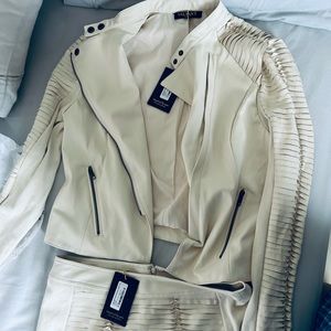 Valiant Leather Skirt and Jacket set
